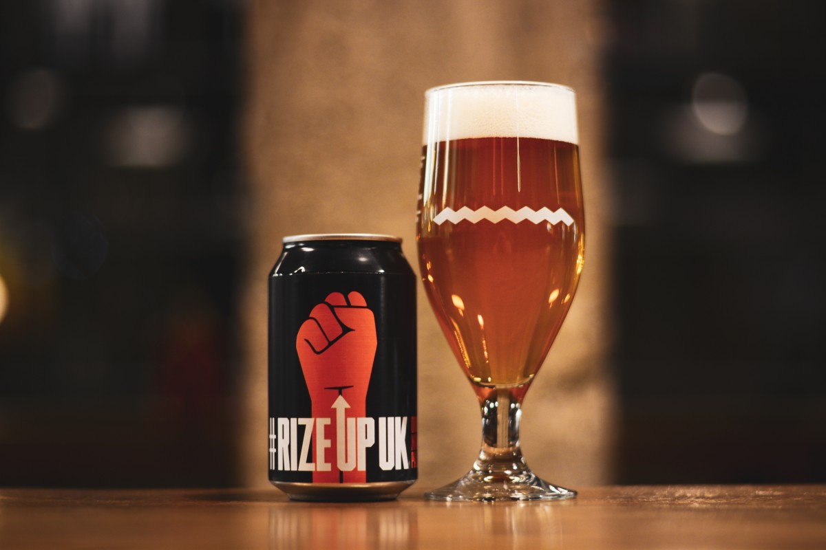 Rize Up can and glass